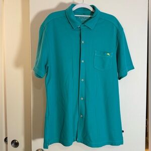 Tommy Bahama Men's Aqua Button Down Shirt